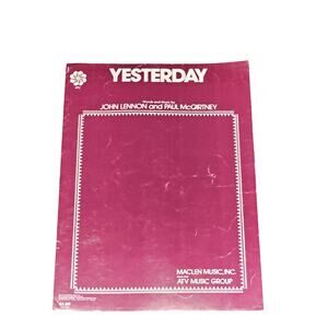 Yesterday by The Beatles Vintage sheet music John Lennon & Paul McCartney 1965